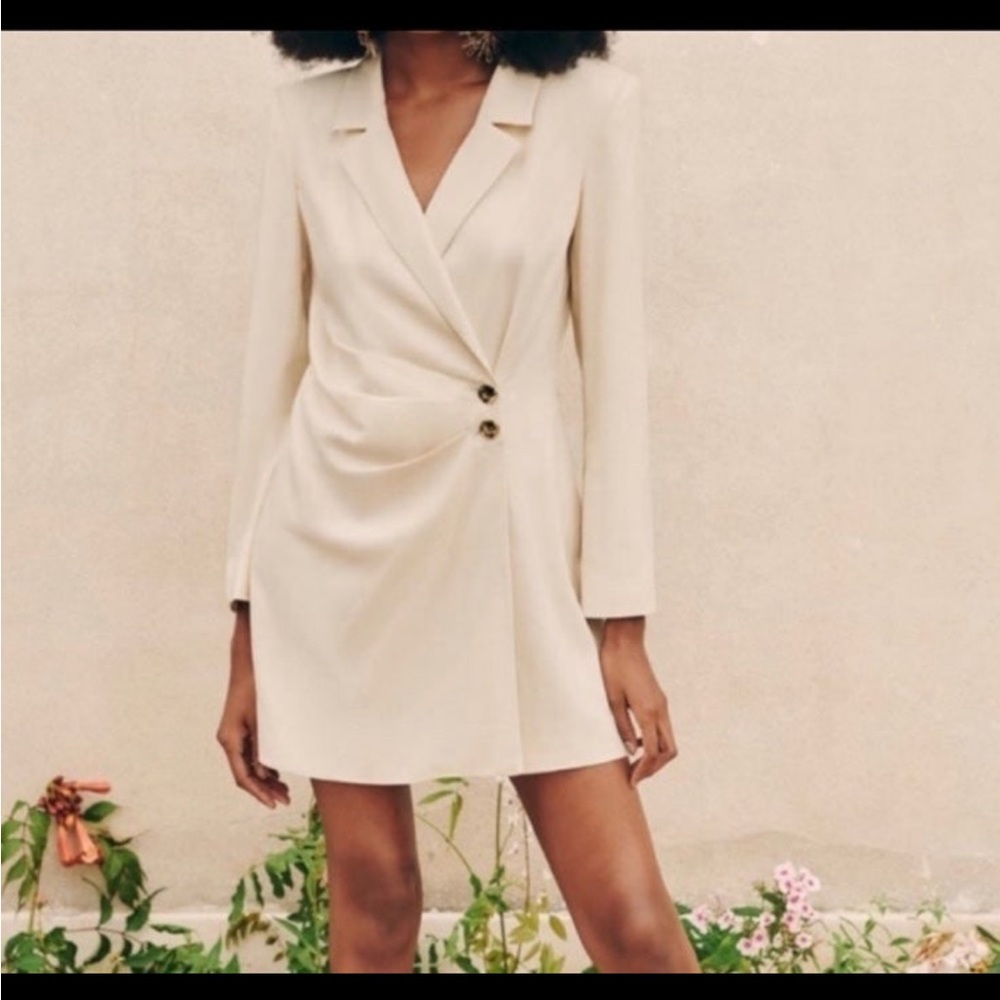 Zara Linen Blazer Dress NWOT XS